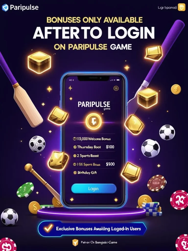 Bonuses Only Available After Login on PariPulse Game